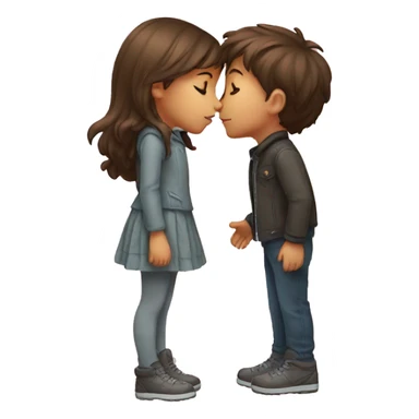 Boy kissing girl sticker