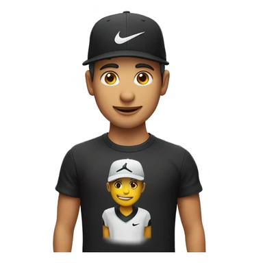 Una gorra nike en una persona con sueter negro sticker