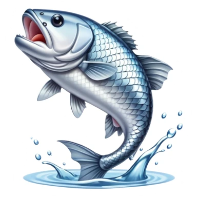 Bass jumping out of water  sticker