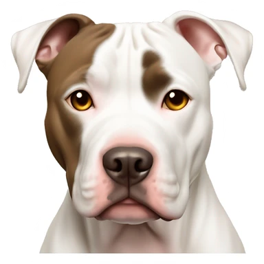 ￼ tan pitbull with white around neck with amber eyes  sticker