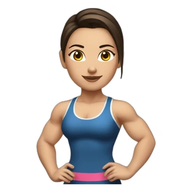 Girl brunette powerlifting sticker