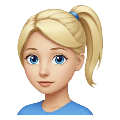 👱🏻‍♀️ i need an image like this with blone hair in a pony tail sticker