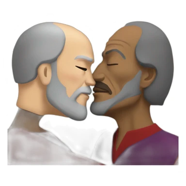 picard and worf kissing sticker