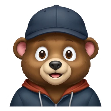 black Bear with cap sticker