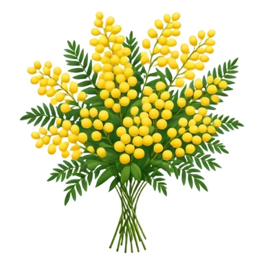 A light bouquet of mimosa  sticker