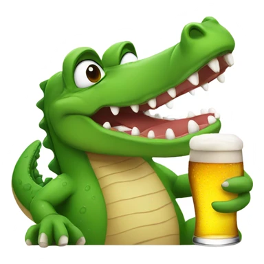 Croc with beer sticker