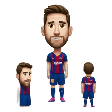 Messi in a Barcelona jersey sticker