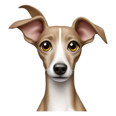 An italian greyhound waving sticker