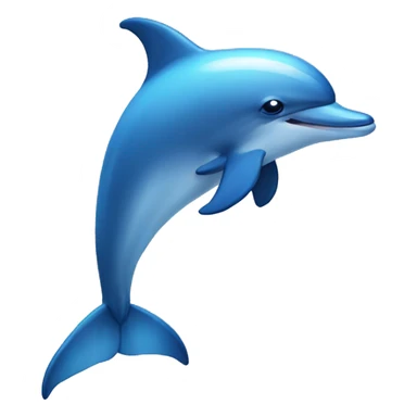 Blue aesthetic dolphin sticker