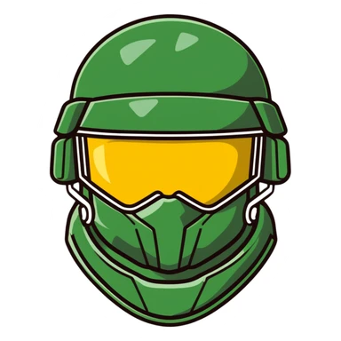 army man wearing helmet sticker