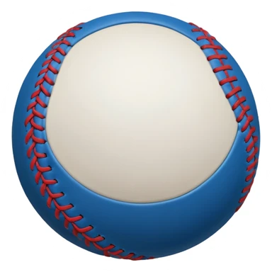 blue baseball ball sticker