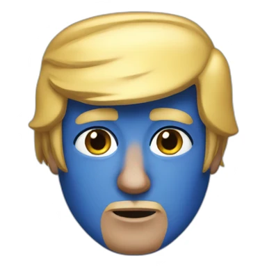 donald trump blue skin sticker