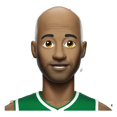 Bald white man in Celtics jersey sticker