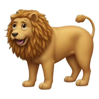 Lion dog poo sticker