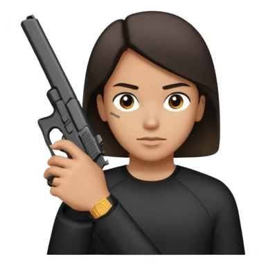 Cara con una clok19 sticker