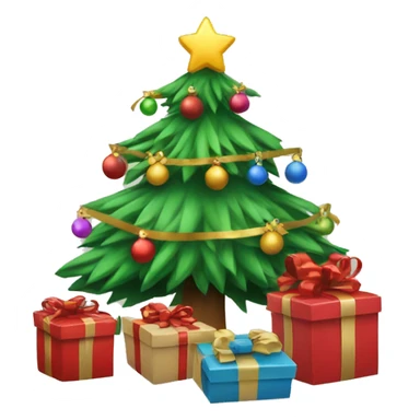 Christmas tree with gifts sticker