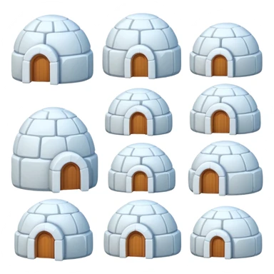 different type of igloos  sticker
