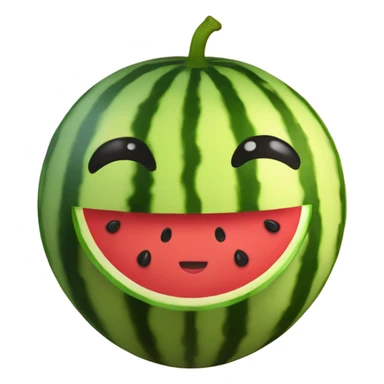 cute water melon emoji sticker