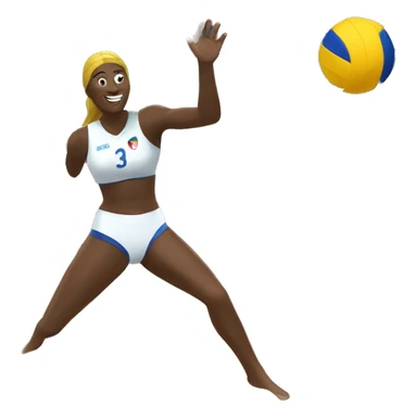 beach volleyball serve sticker