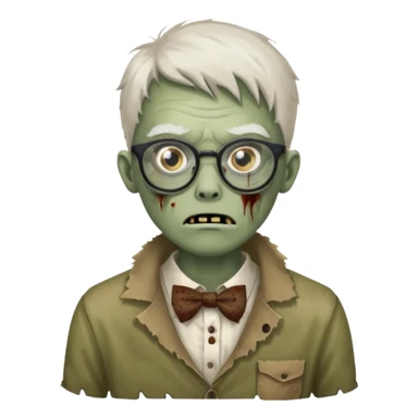 zombie with big eye glass sticker