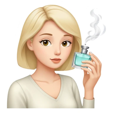 Inhaling a good perfume sticker