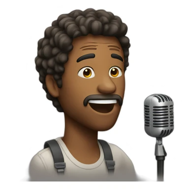 a man singing a song sticker