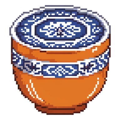 traditional Chinese tea cup with blue and white porcelain design without handle sticker