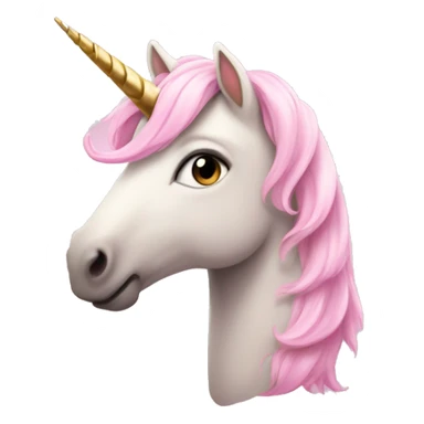 Light pink heart unicorn sticker