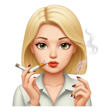 White girl smoking weef sticker