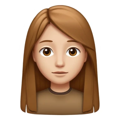 I capelli devono essere lunghi lisci castano chiaro  sticker