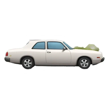 cars parked in a lot in front of a building sticker