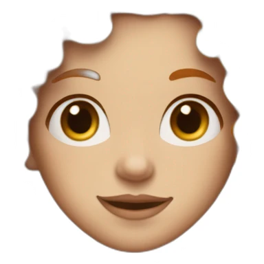 Curly ginger woman with long hair and a white portion of hair sticker