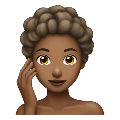 A girl doing skin care sticker