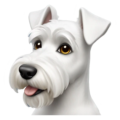 white miniature schnauzer  sticker