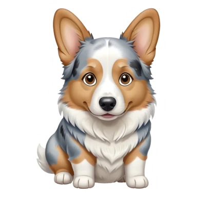 Blue Merle corgi  sticker