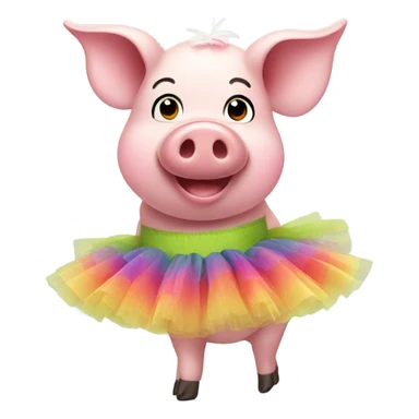 Pig with tutu sticker