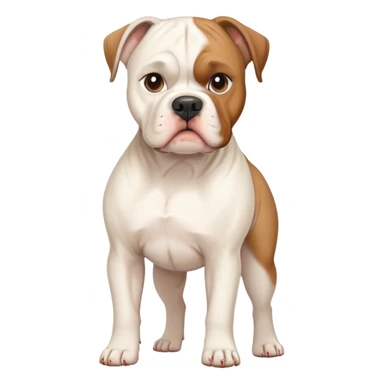 White American Bulldog Boxer with Brown Face Standing  sticker