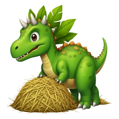 Dinosaurios with hay sticker