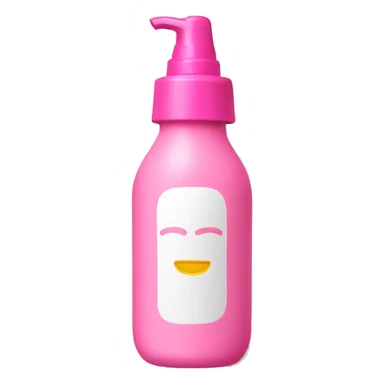Pink sunscreen bottle sticker