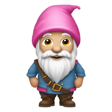 Pink gnome sticker