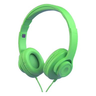 green headphones sticker