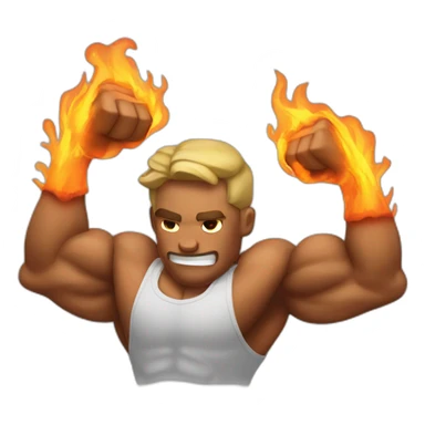 biceps on fire sticker