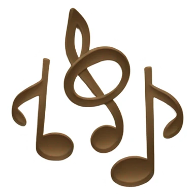 beige music notes  sticker