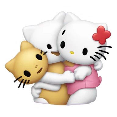 Three hello kitty friend's hugs sticker