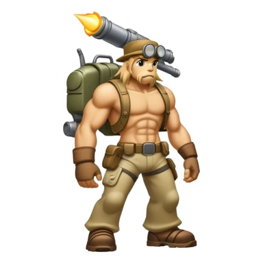 full body sideview metal slug character sticker