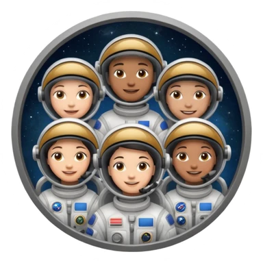 Space Station Crew, in space station sticker