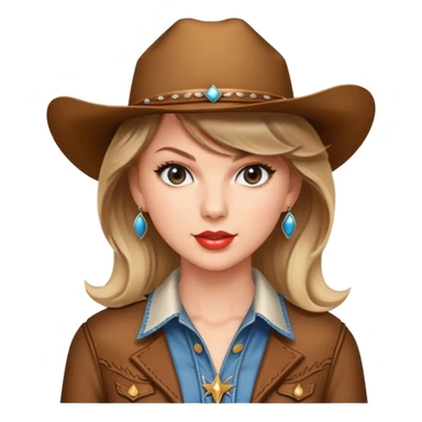Taylor swift in a cowboy outfit  sticker