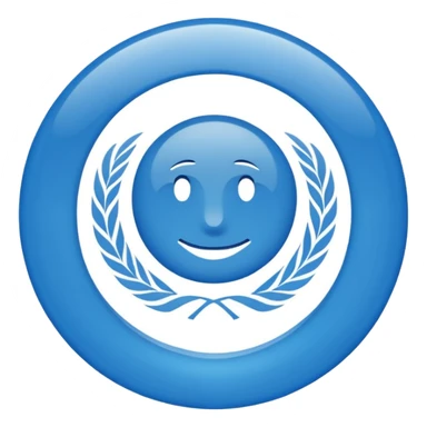 Un rond bleu avec le logo valide sticker