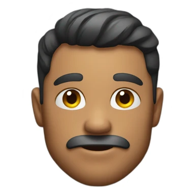 Emoji muscled man flirting sticker