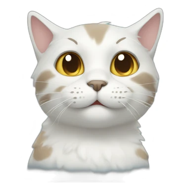 cat with water fur sticker